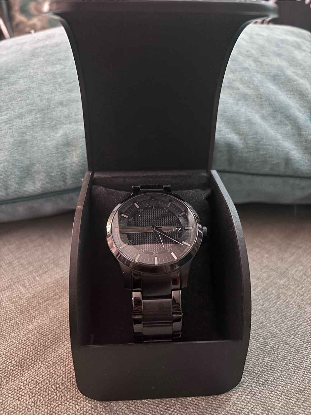 Armani Exchange Men's Black Stainless Steel Watch